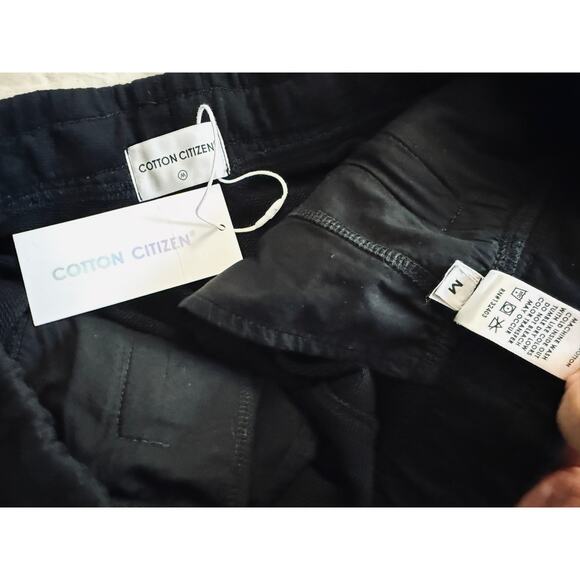 Women's Cotton Citizen Sweatpants Zip Pockets All Black Size Medium NWT - Picture 5 of 12